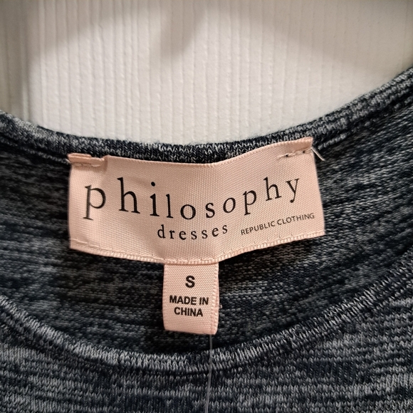 Philosophy Clothing Republic Dress Grey Knit Women's Small NWT - Picture 9 of 12